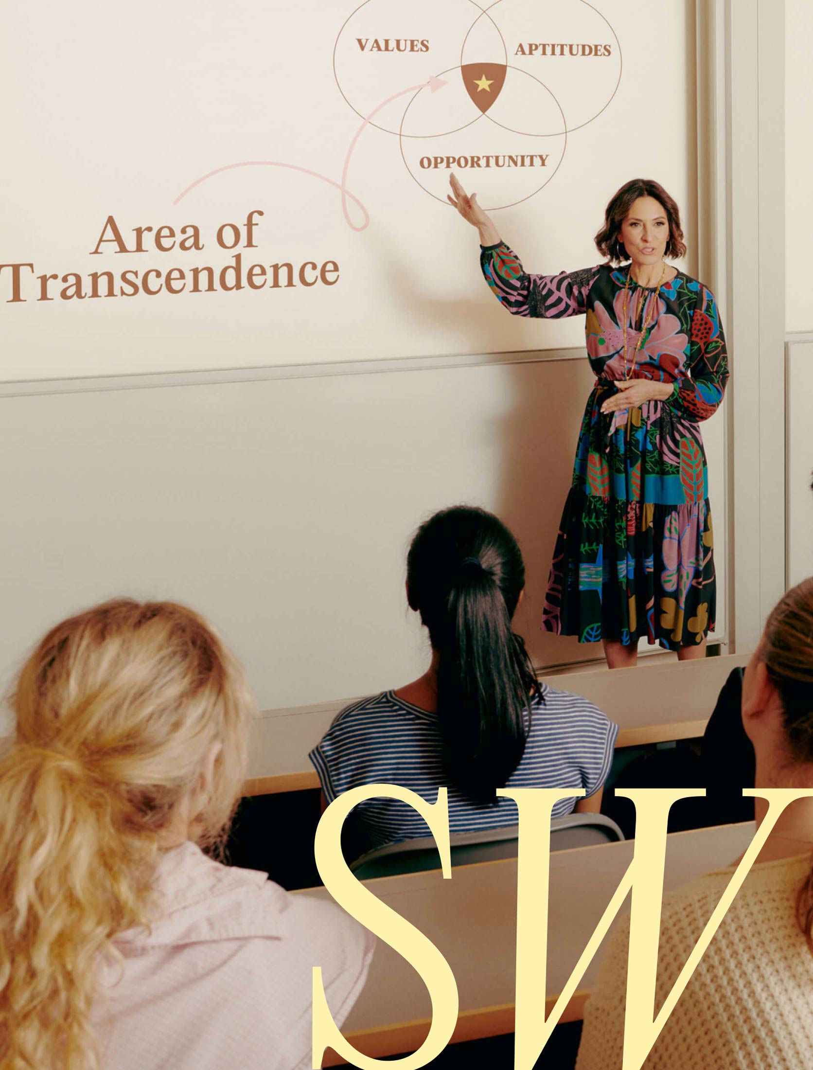 Suzy Welch coaching session photo with children and lifestyle setting.