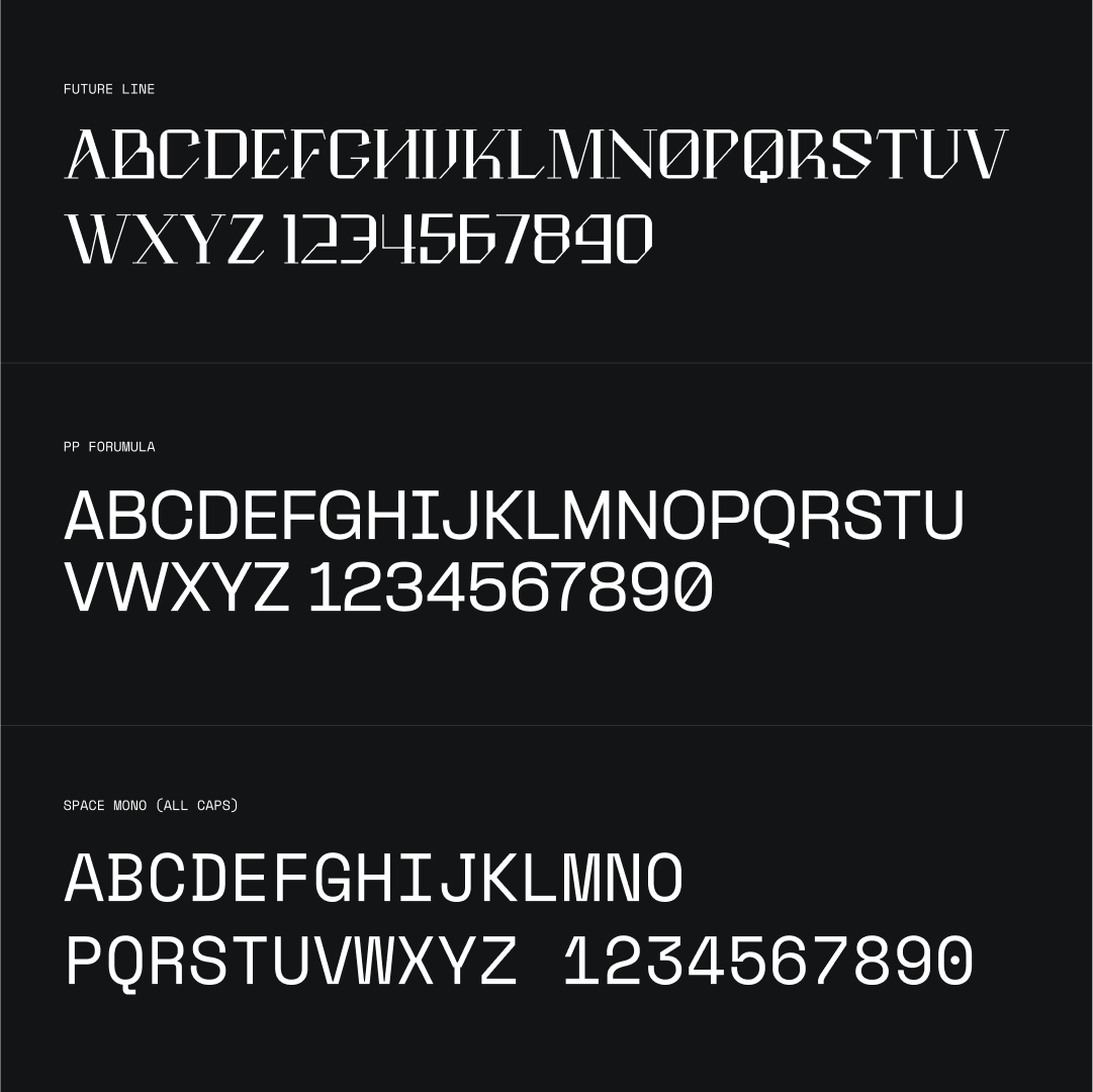 High-contrast Portal typography graphic with bold white text on black.