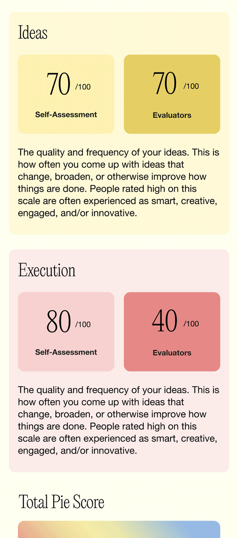 Vertical Suzy data card with colorful labels and statistics.