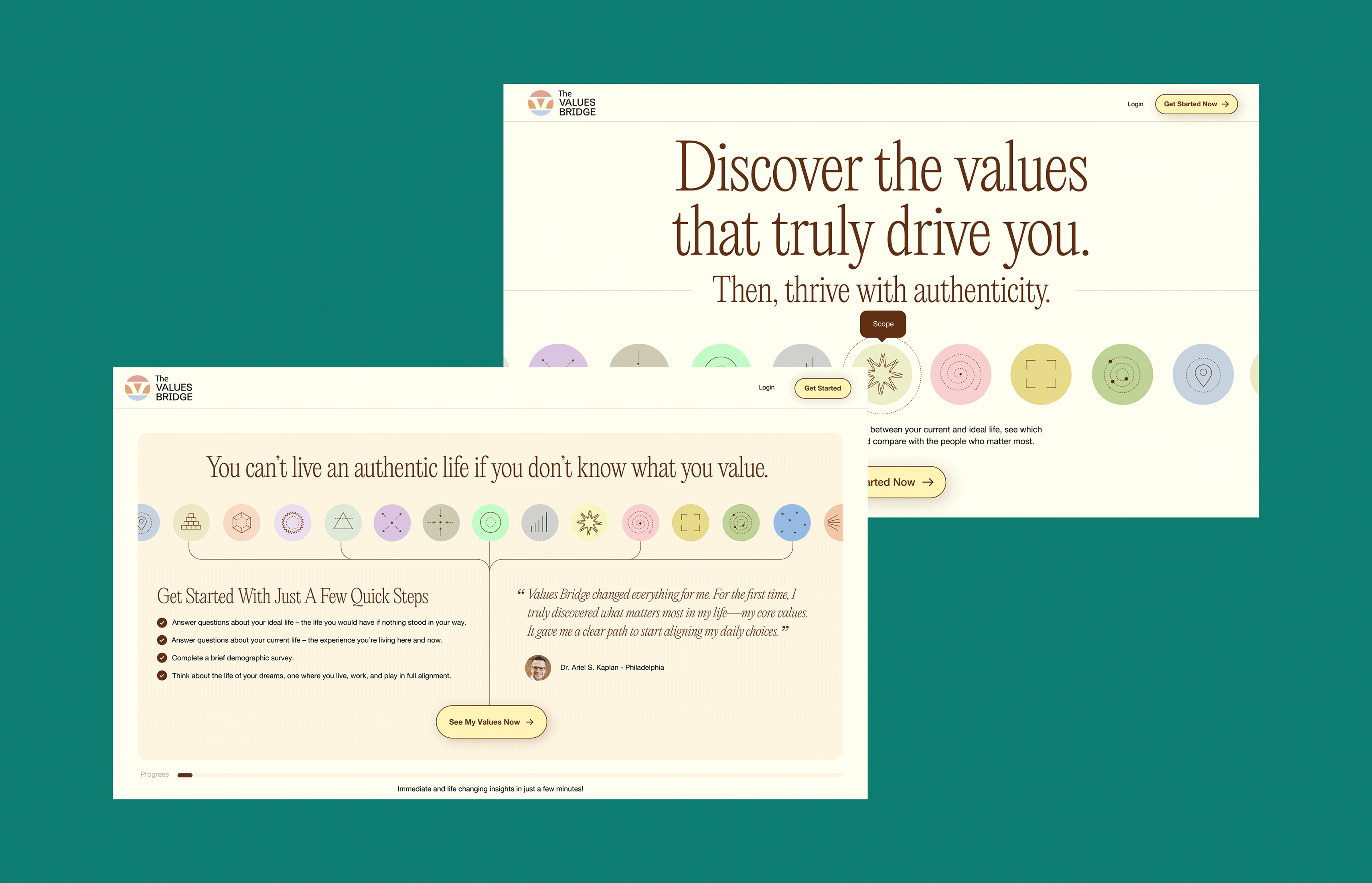 Suzy dashboard layout featuring analytics cards on a teal background.