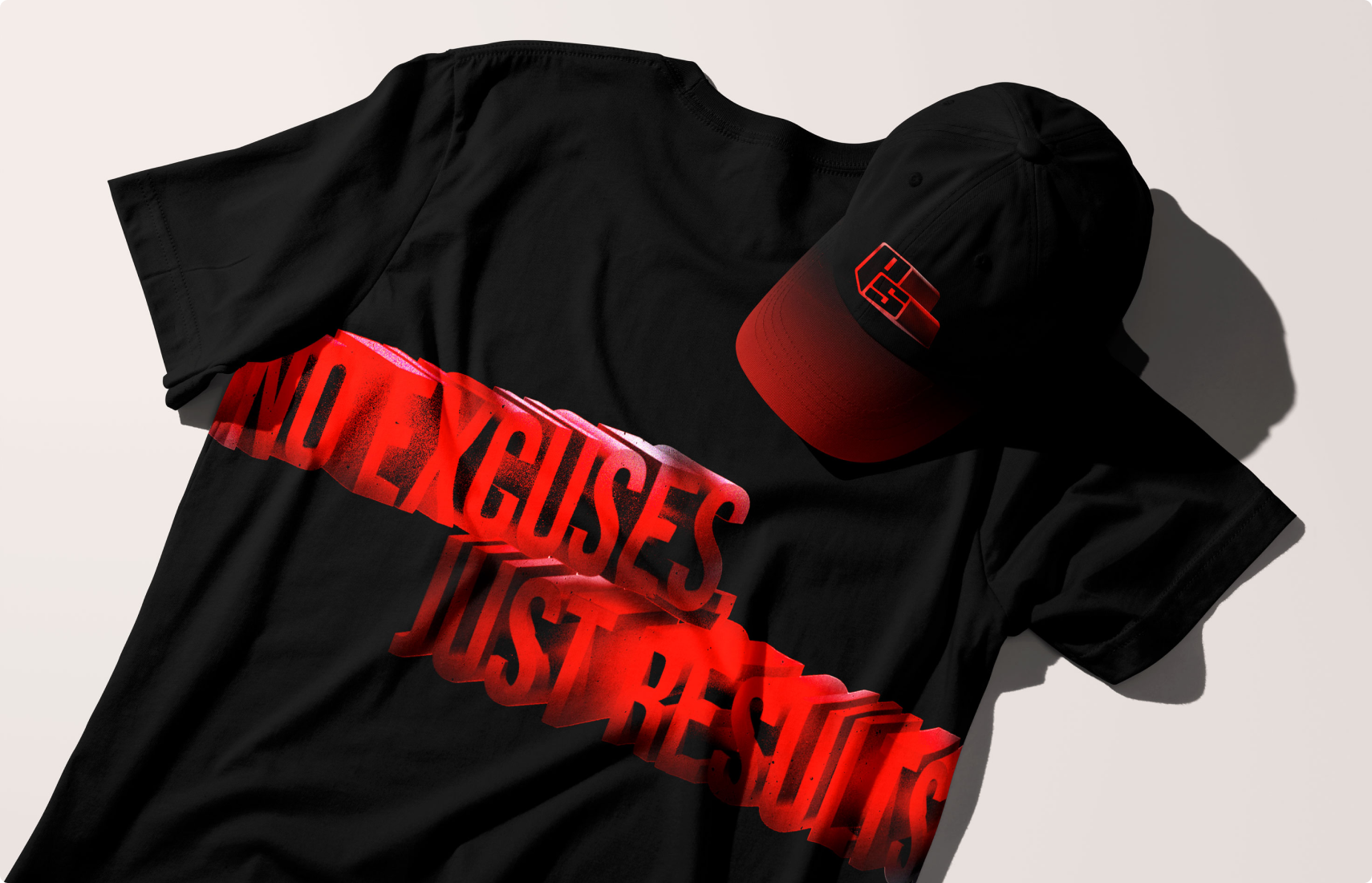 Black t-shirt with red ProSupps logo shown on textured background.
