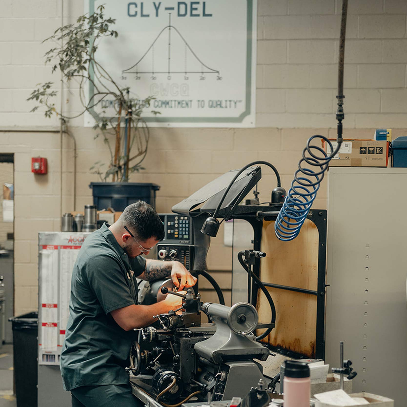 Cly-Del staff working in an industrial space.