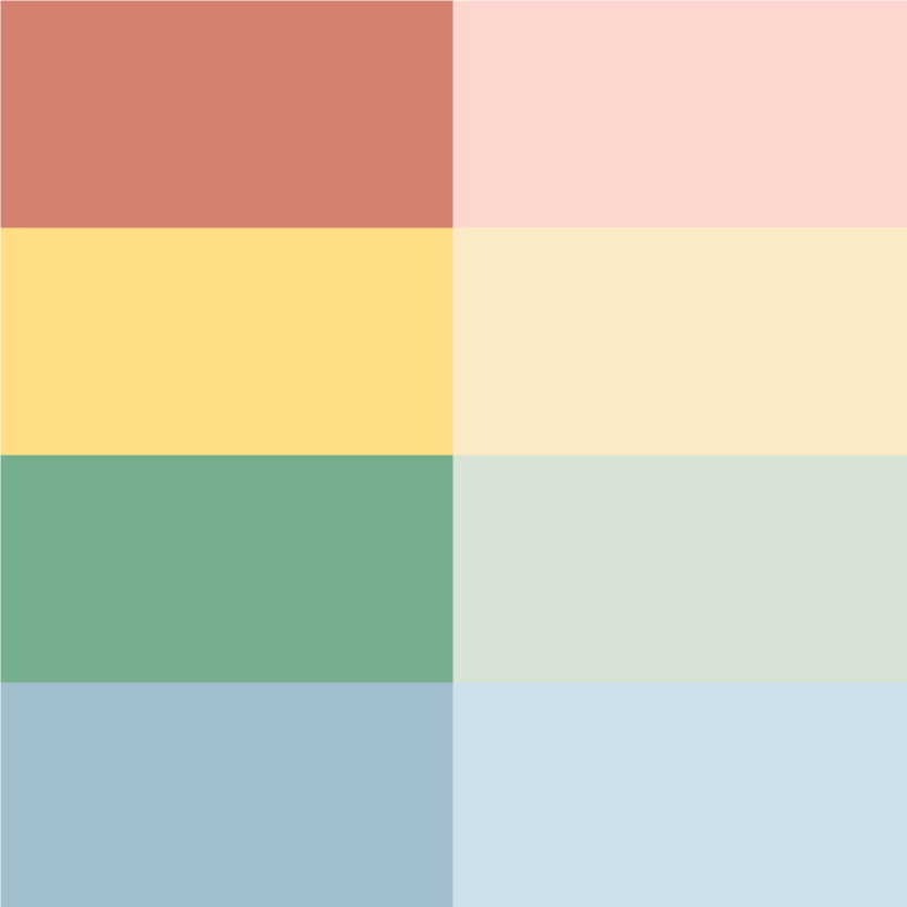 Palette of Barrow brand colors showcasing its accessible, modern design aesthetic.