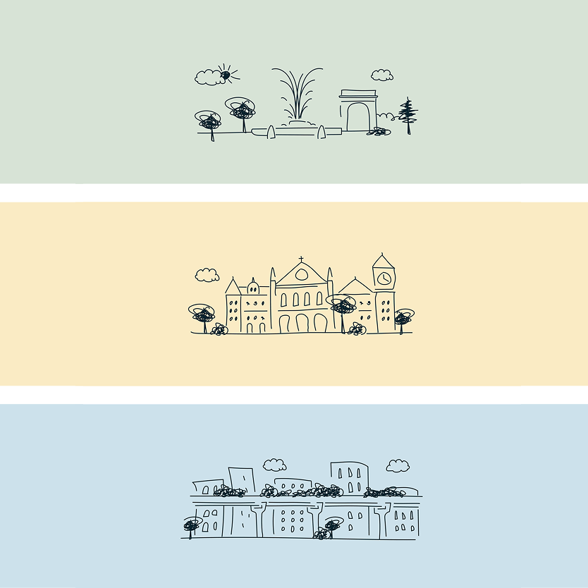 Series of swatches showing Barrow’s calm and approachable color system.