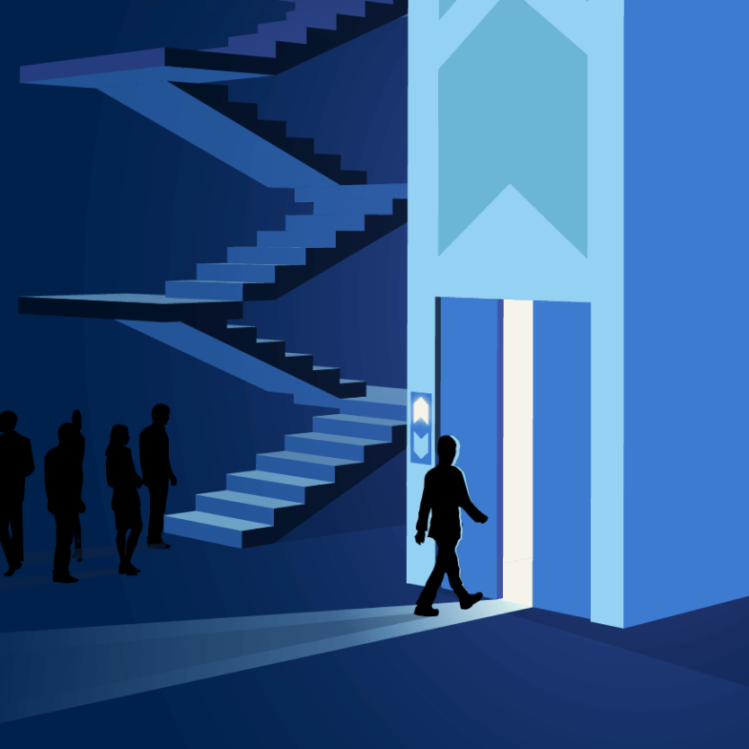 Stylized architectural illustration symbolizing opportunity and innovation in venture capital.