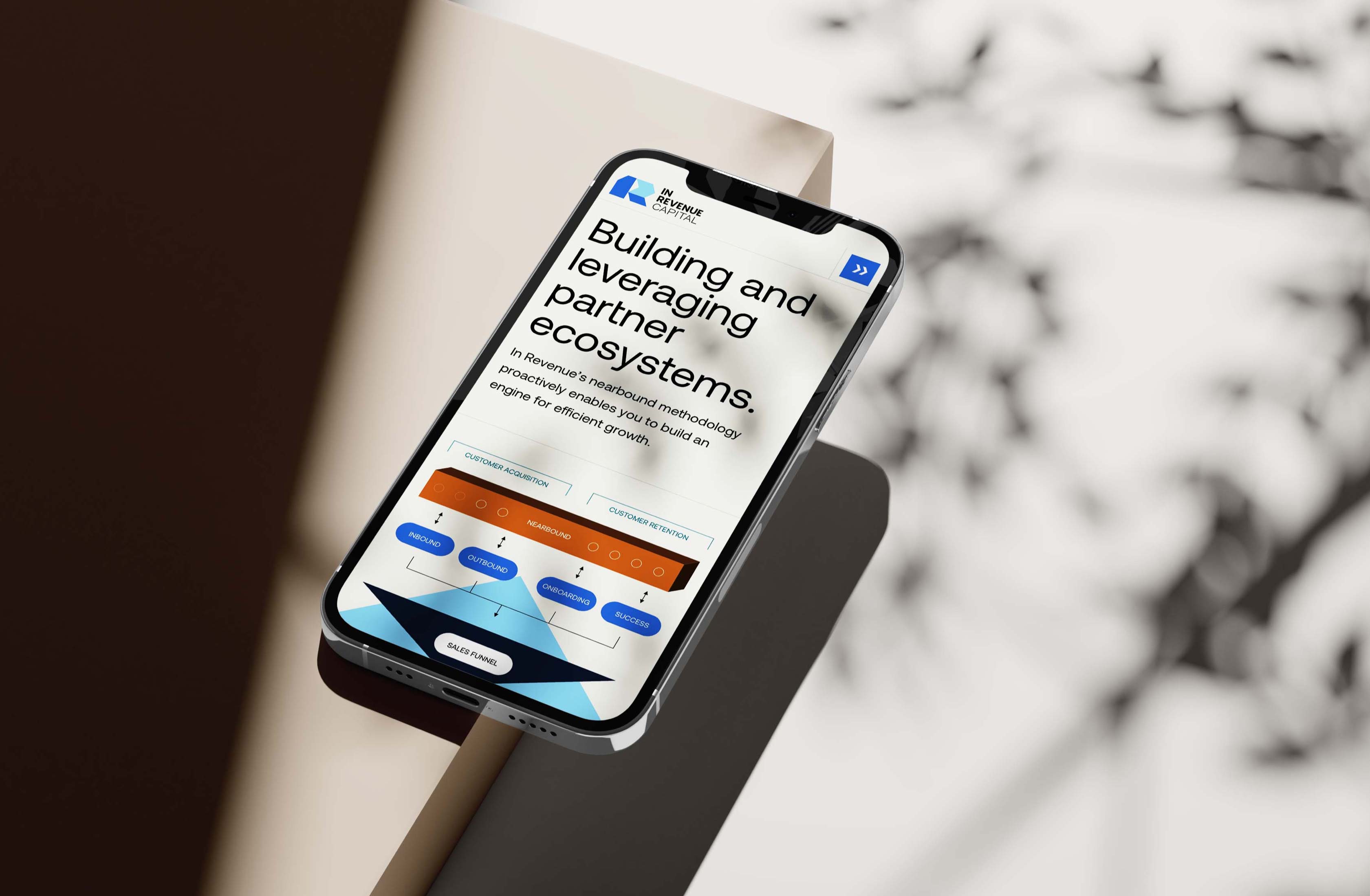 Mobile view of In Revenue Capital’s investment platform highlighting user interface design.