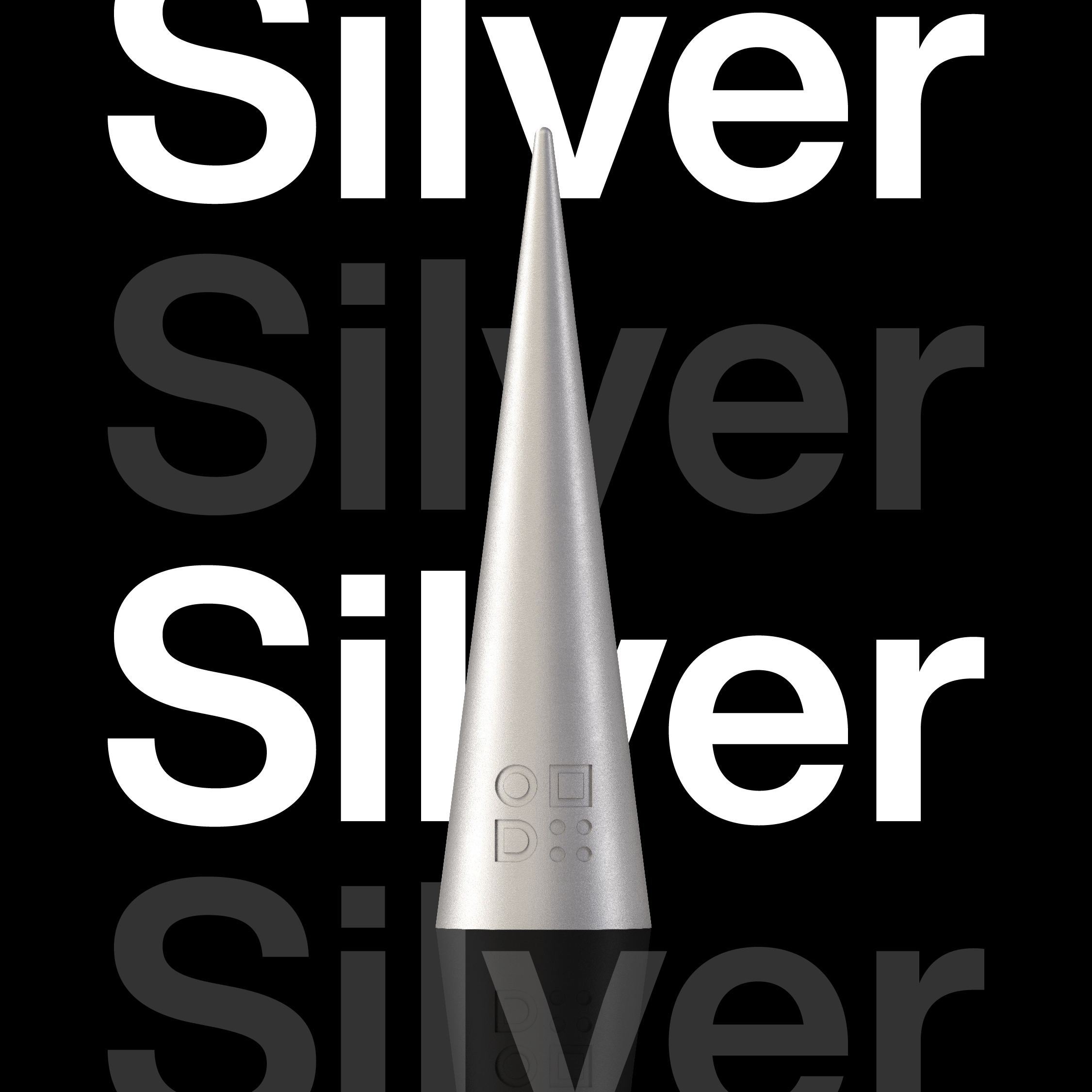 World Brand Design Silver award with repeated “Silver” text in white and grey on black background