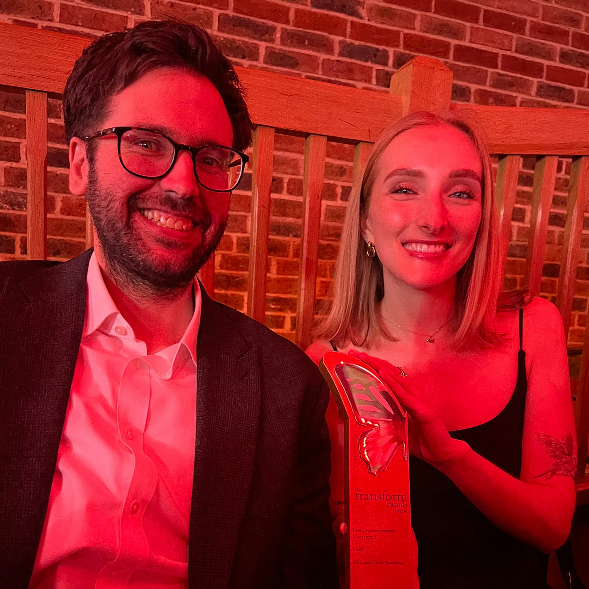 Clout Branding team with branding award