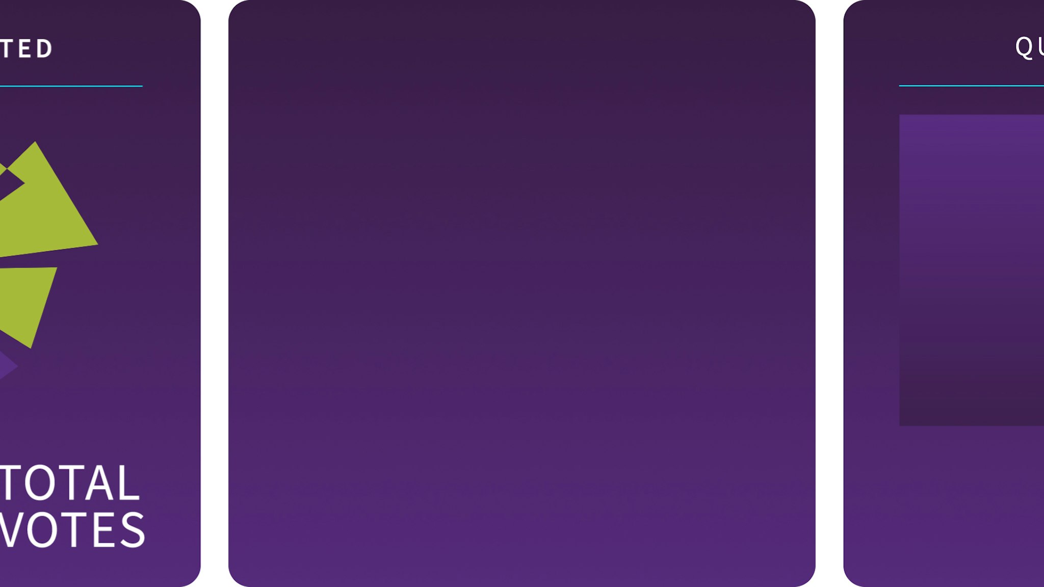 Animated social posts displaying IAG Agent World Cup statistics, live results and audience voting updates