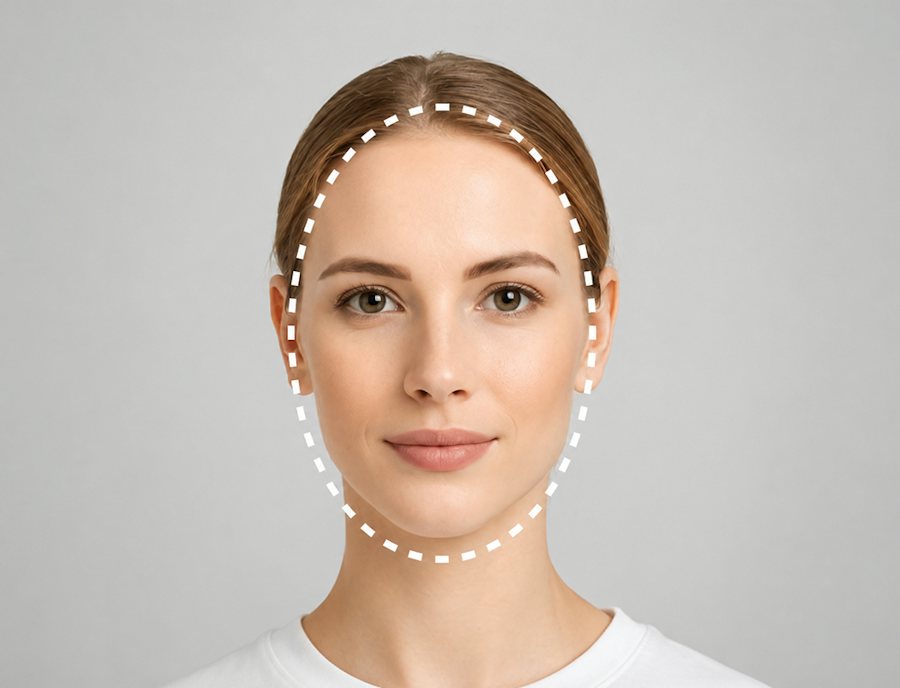 Image showing a woman with an oval shaped face