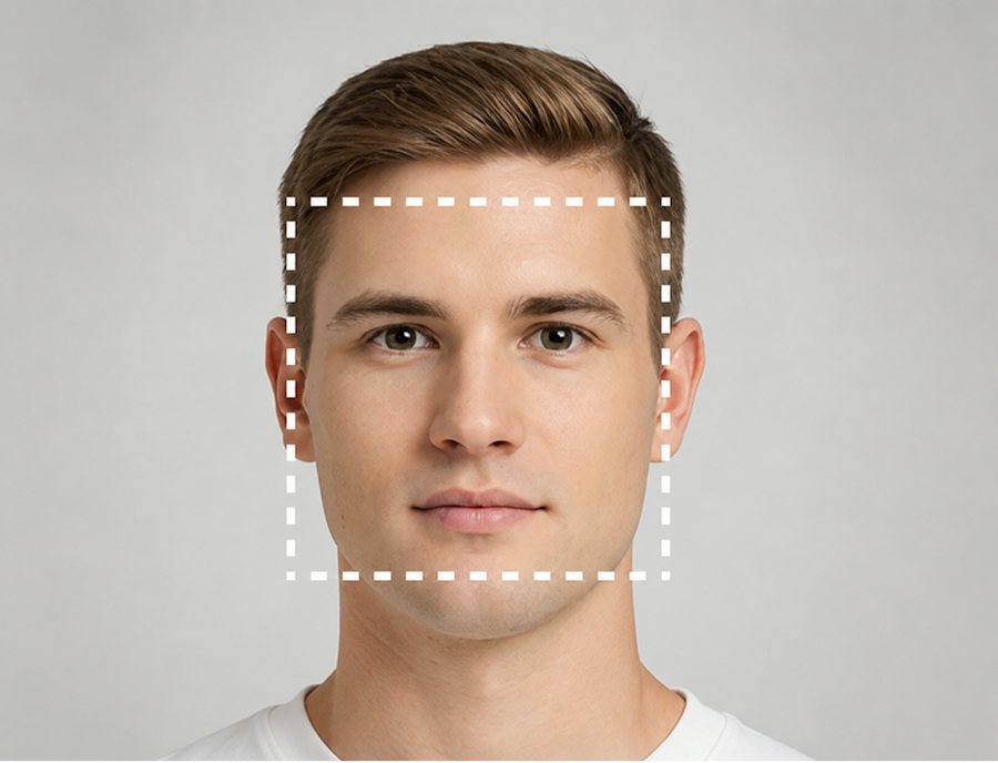 Image showing a man with a square face shape
