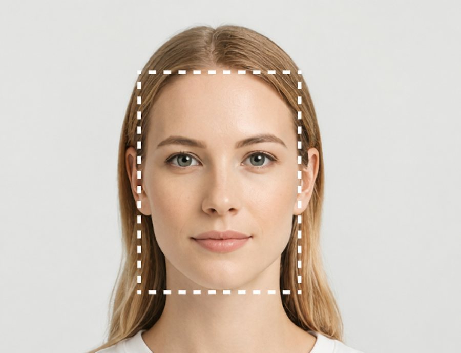 Image showing a woman with a rectangle shaped face
