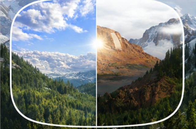 Lens showing with and without mirror coating