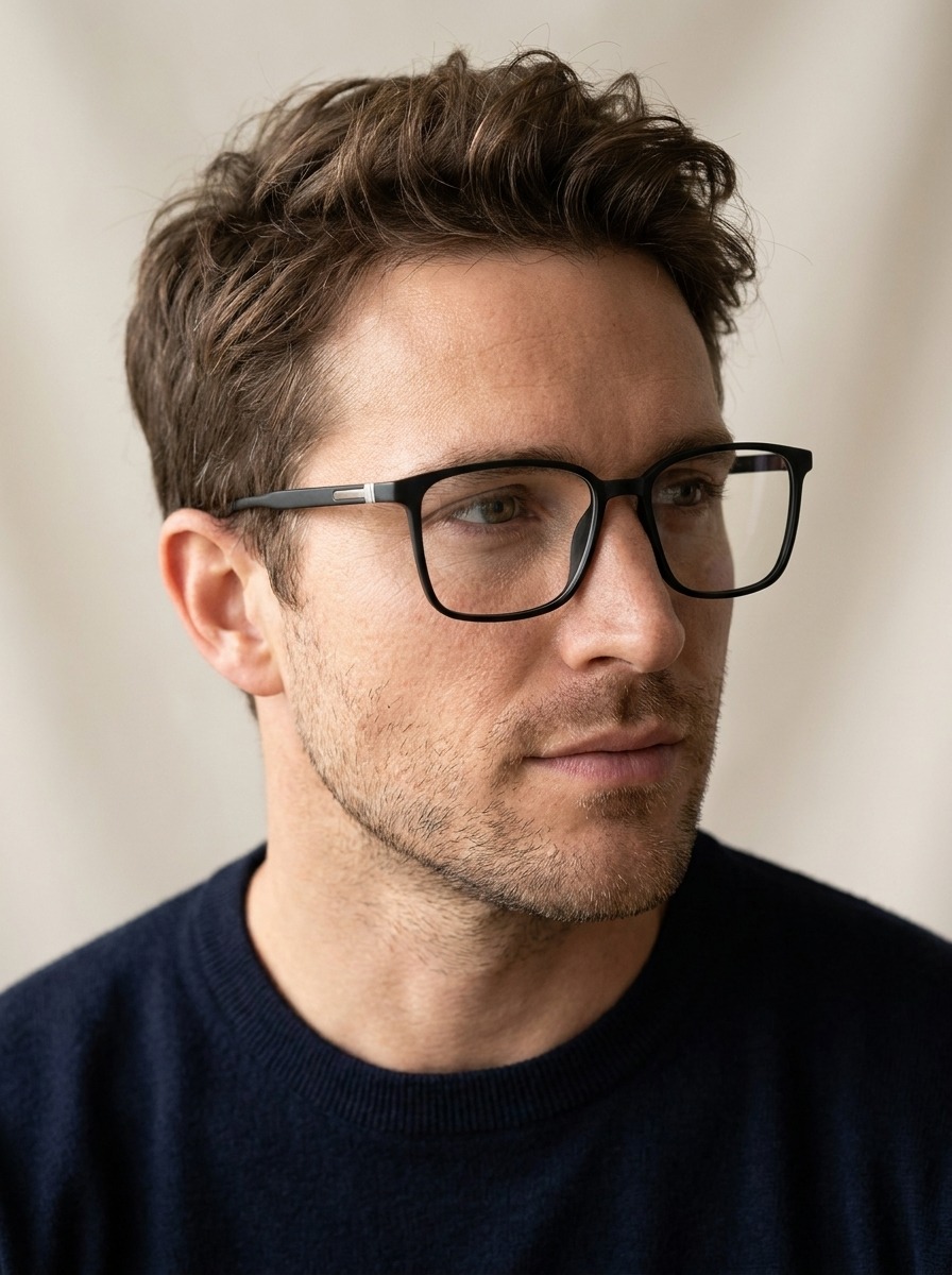 Model wearing Apollo glasses