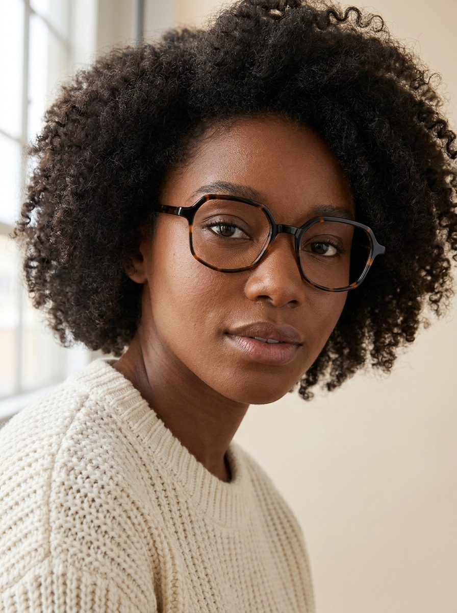 Model wearing Ash glasses