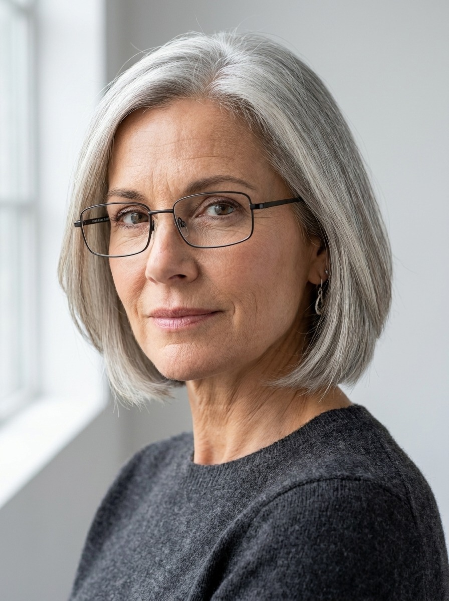 Woman wearing Bert glasses