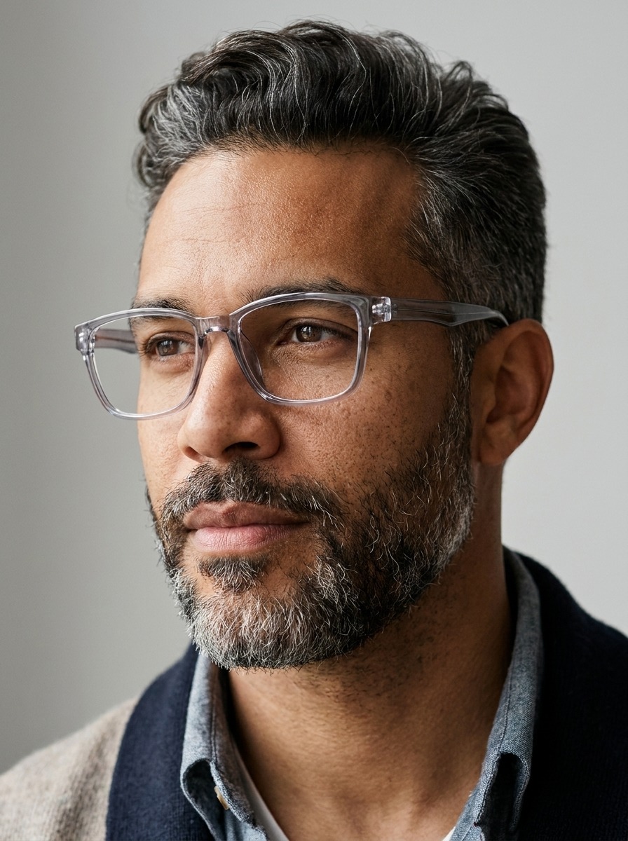 Model wearing Bertie glasses