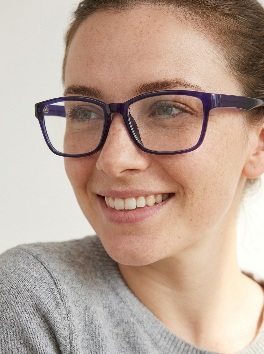 Model wearing Bertie glasses