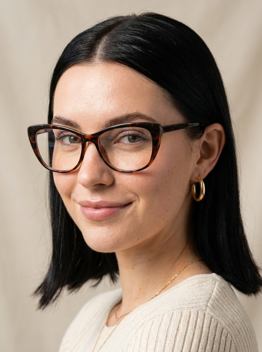 Model wearing Beth glasses