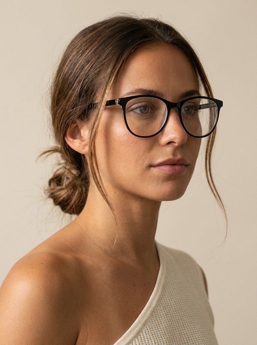 Model wearing Bex glasses