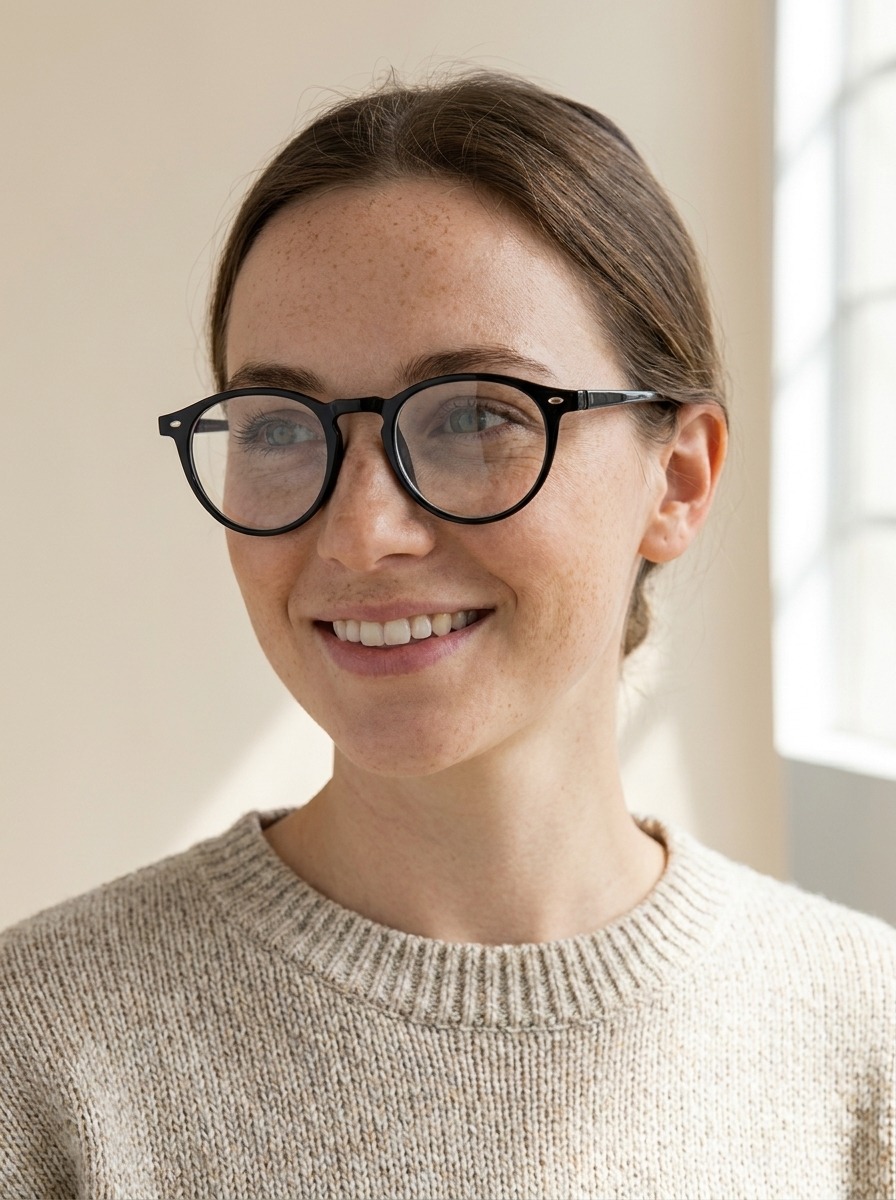 Model wearing Bless glasses
