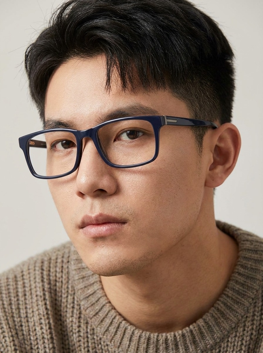 Model wearing Carson glasses