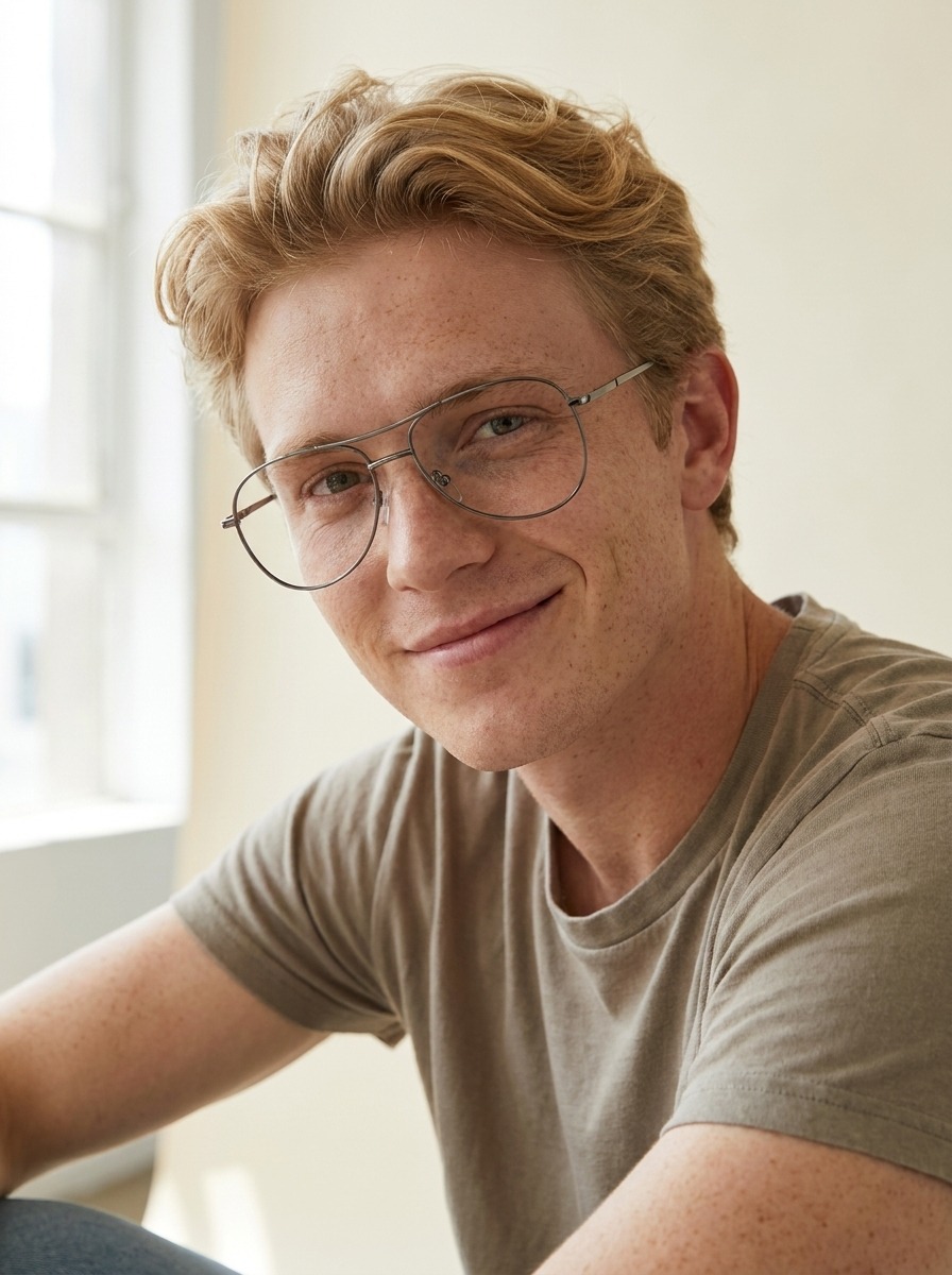 Model wearing Carter glasses