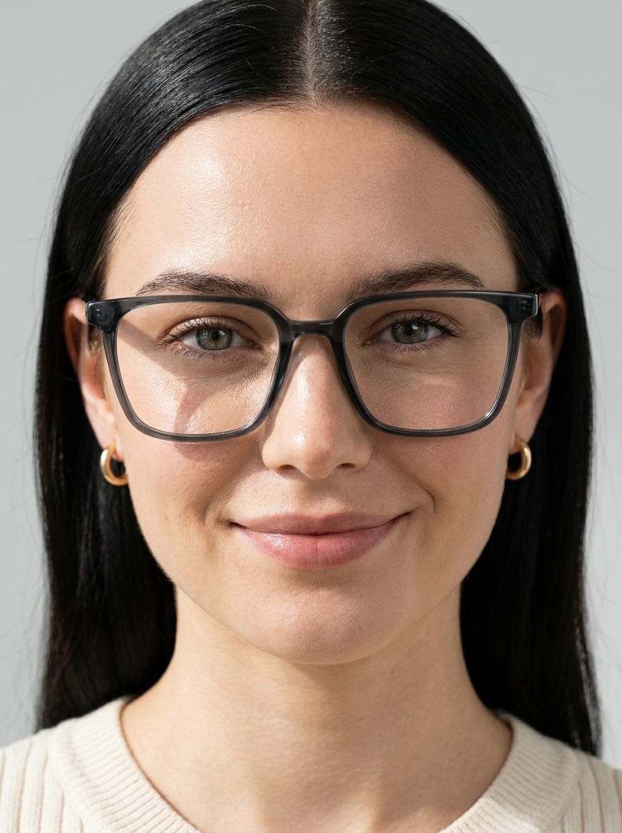 Model wearing Cleo glasses