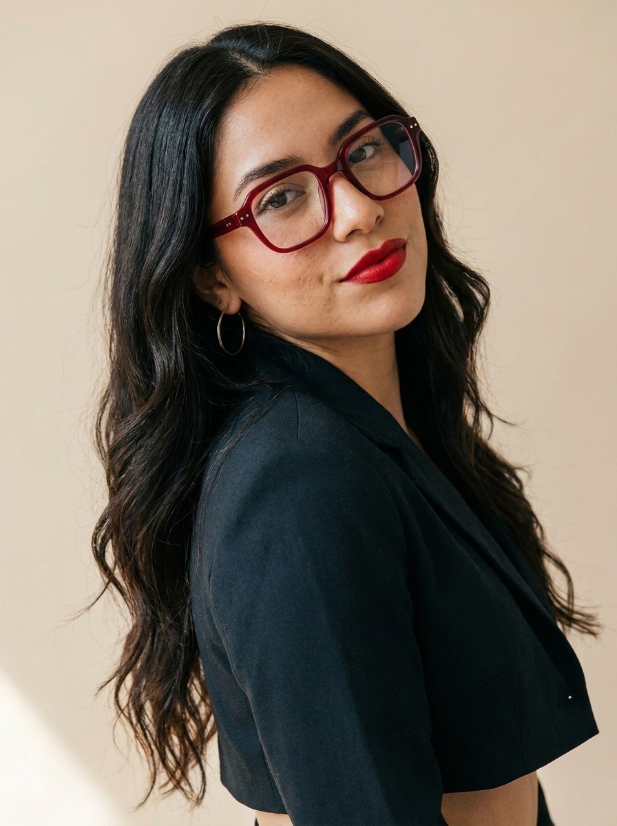 Model wearing Coolio glasses