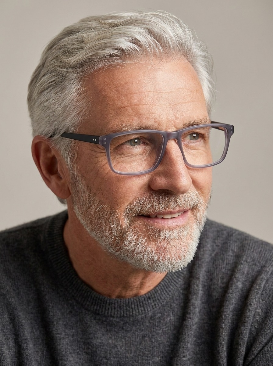 Model wearing Corey glasses