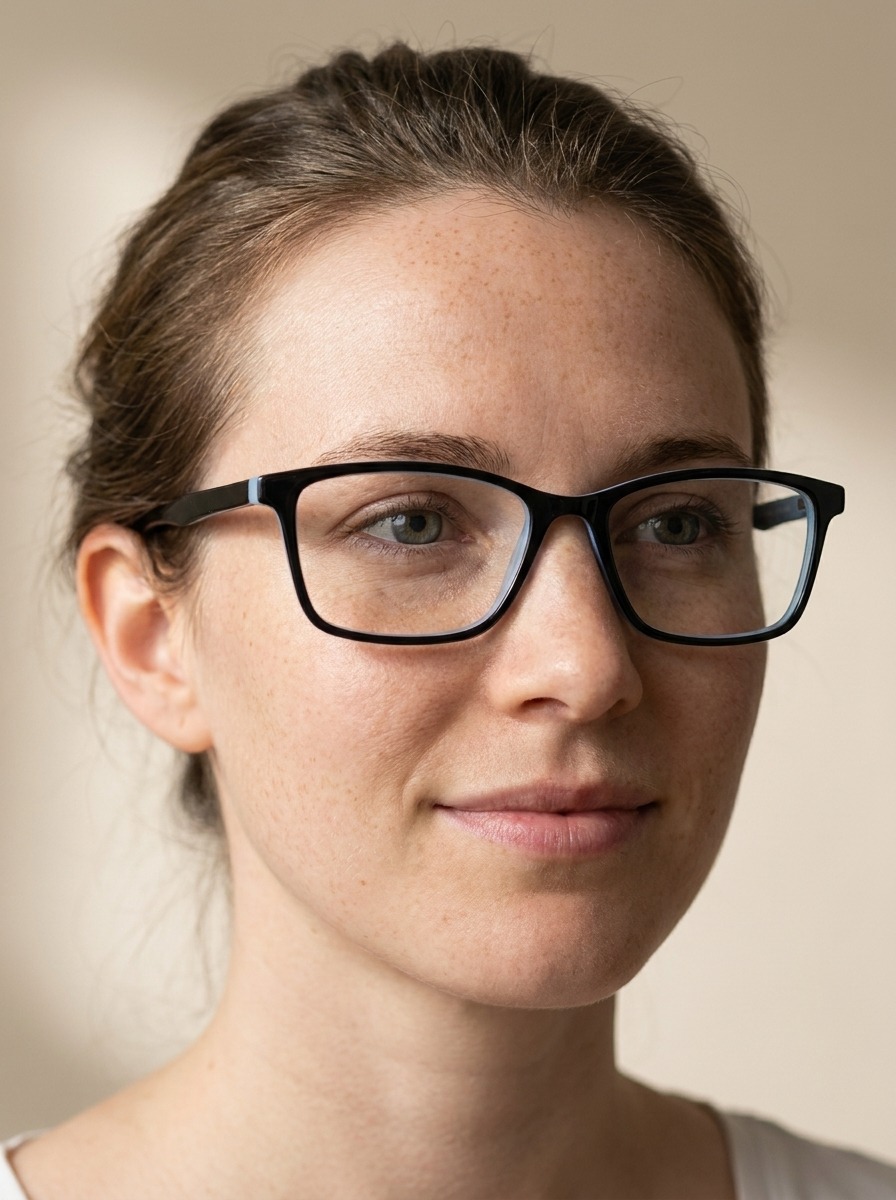 Model wearing Elaina glasses