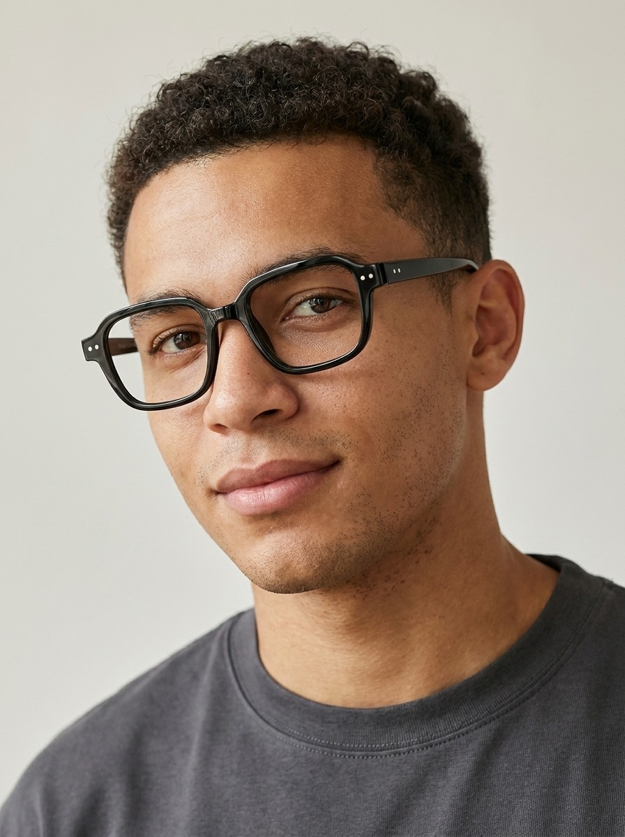 Model wearing Elvie glasses