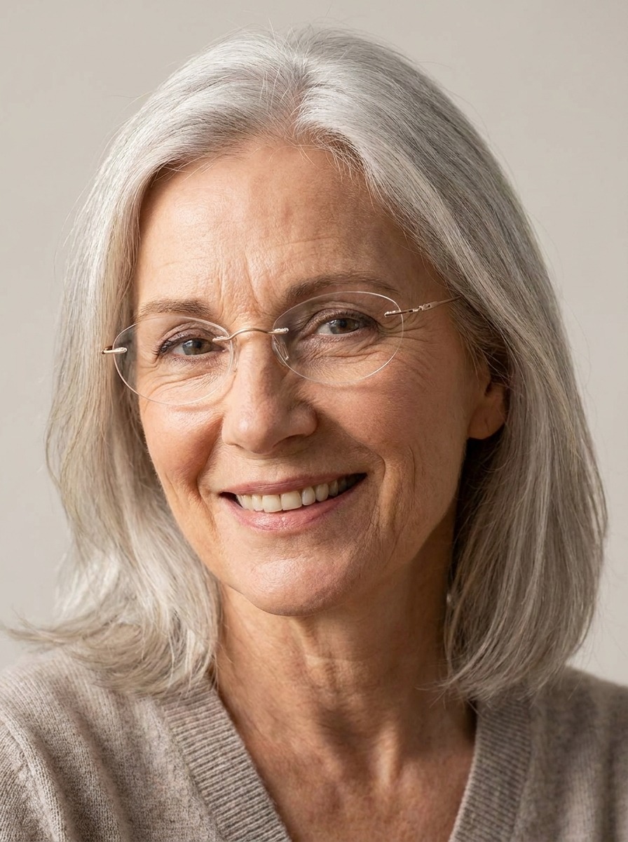 Model wearing Explore glasses