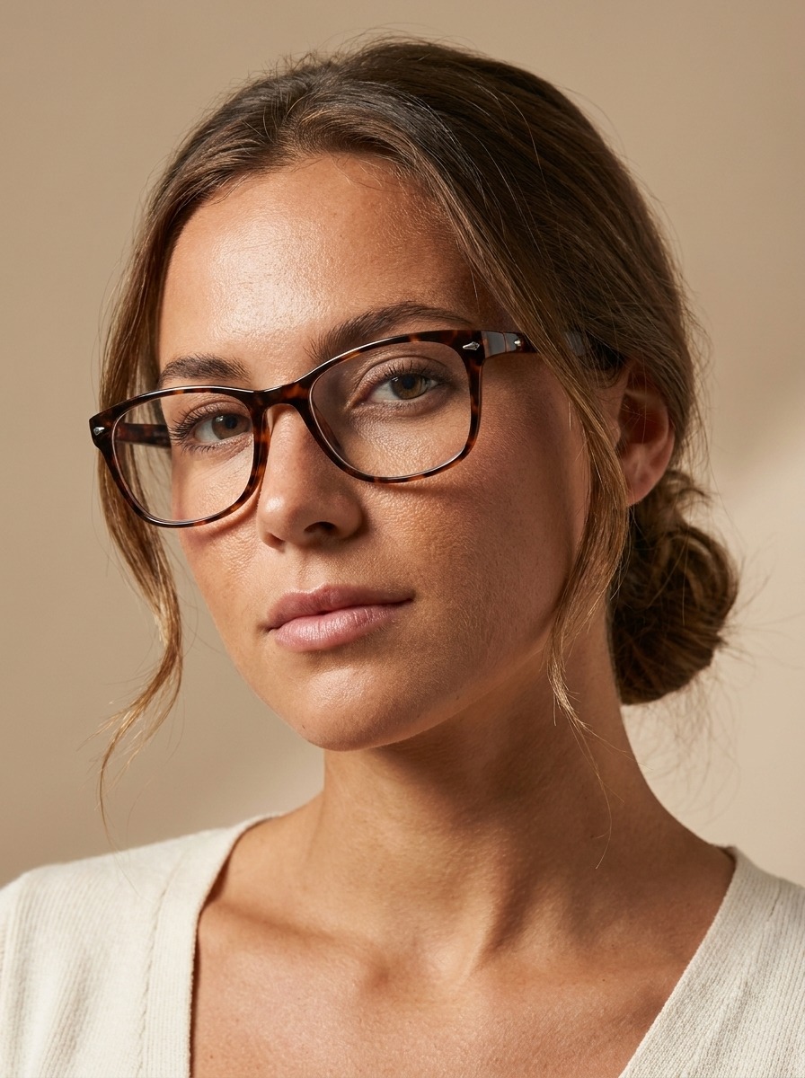 Model wearing Frances glasses