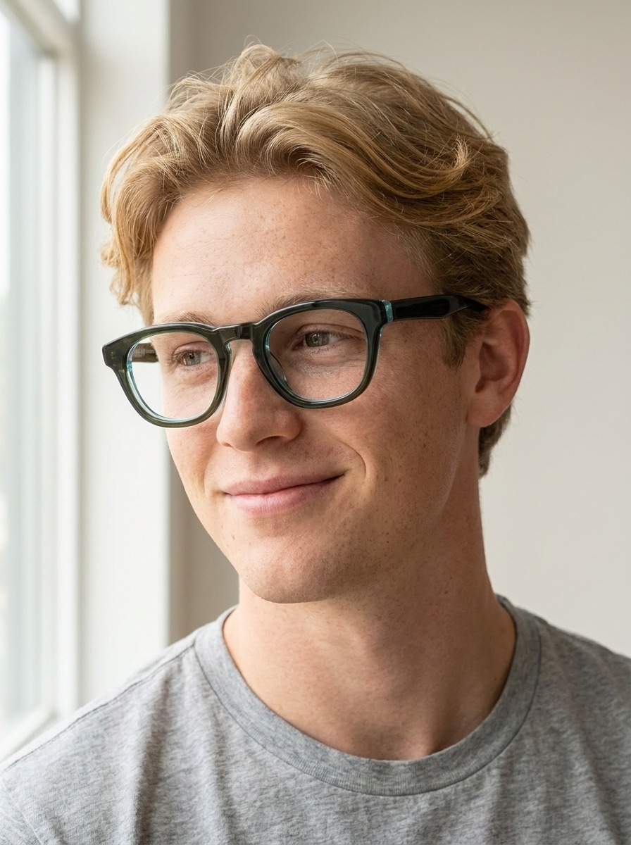 Model wearing Gunnar glasses