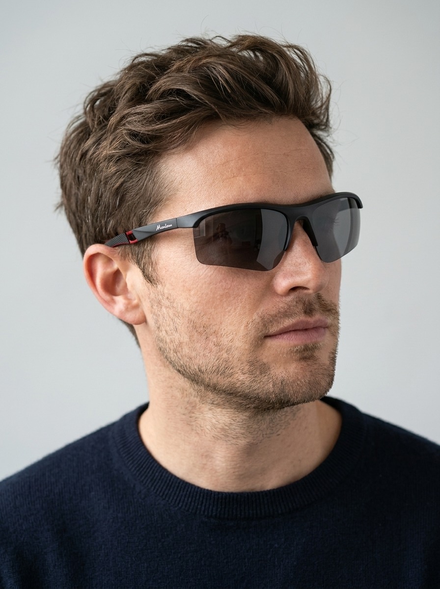 Model wearing Salvatore glasses