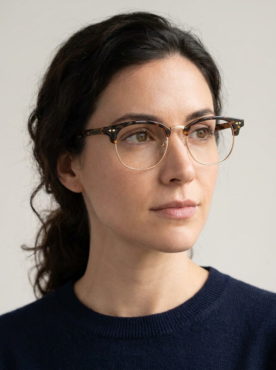 Model wearing Hector glasses