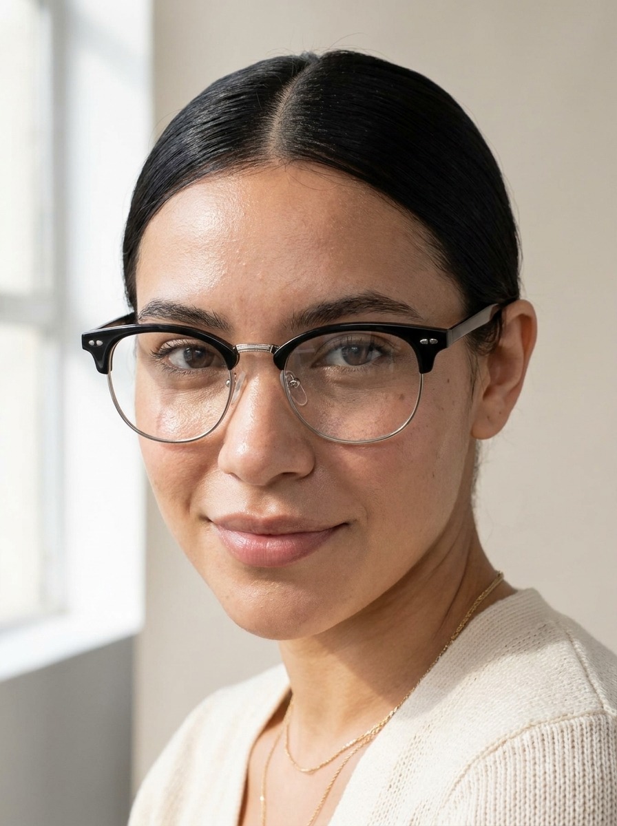 Model wearing Hector glasses
