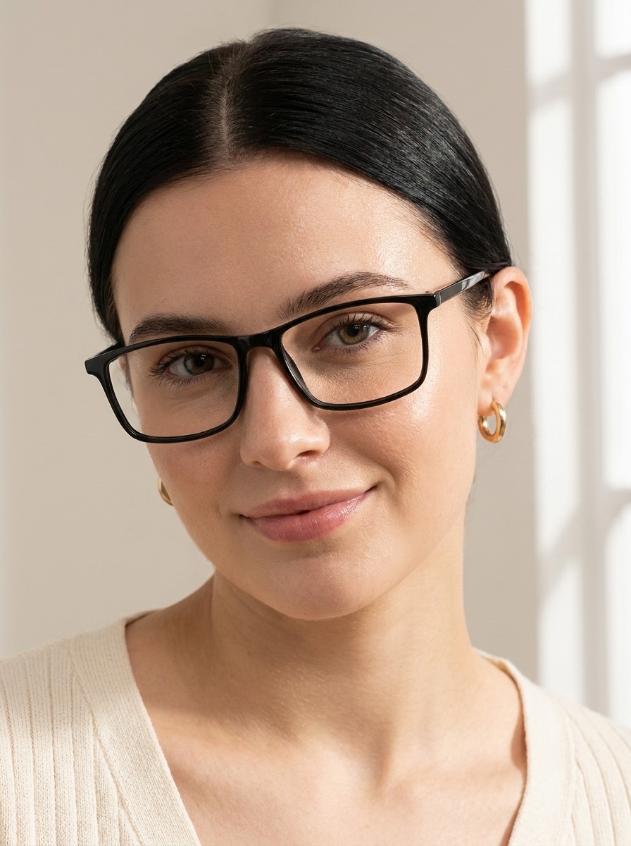 Woman wearing Jamie glasses