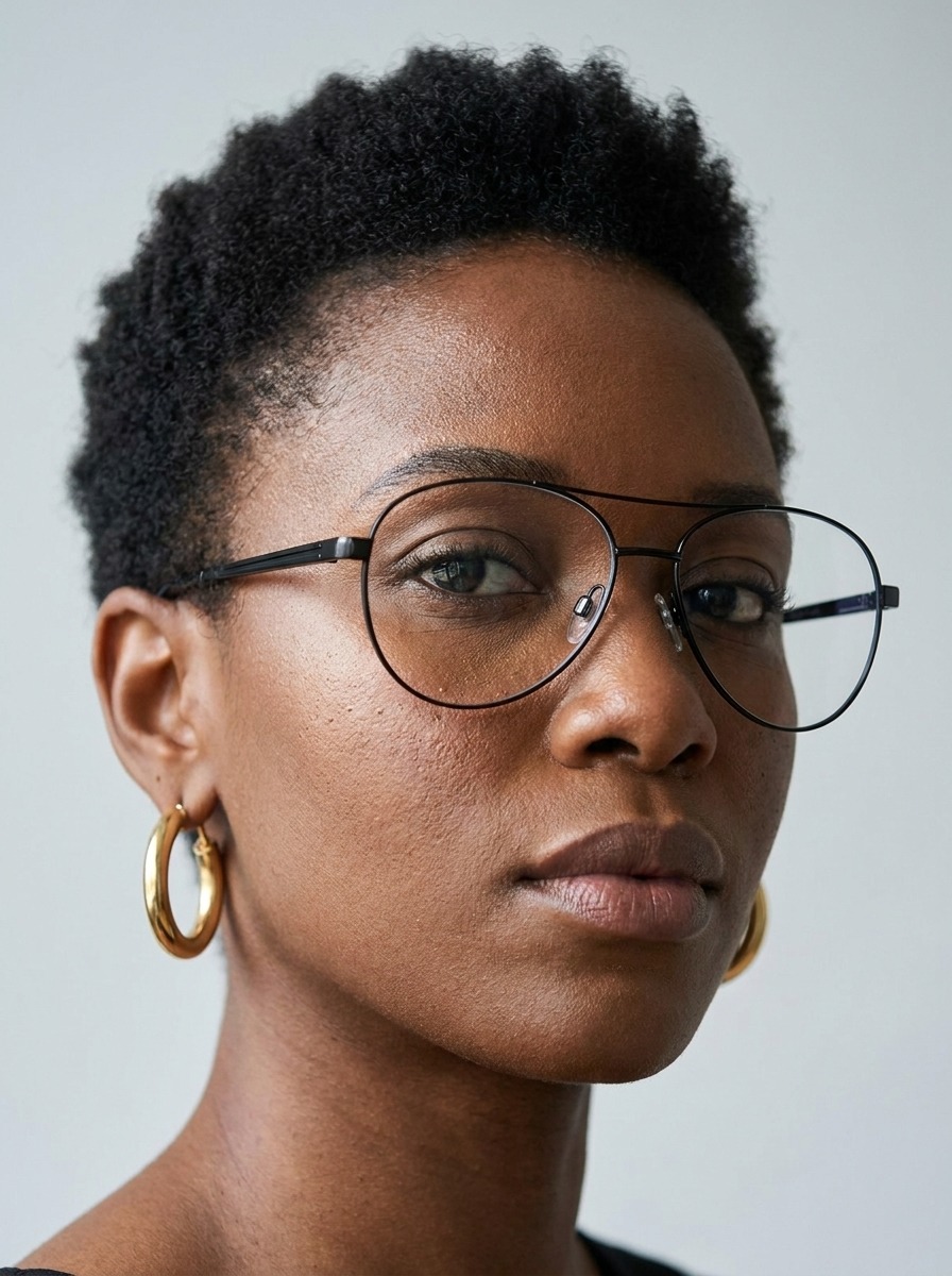 Model wearing Jayden glasses