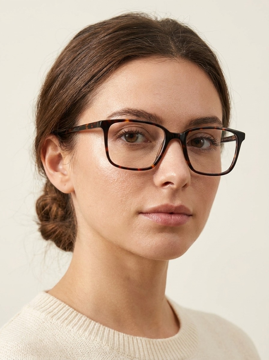 Model wearing Laurence glasses