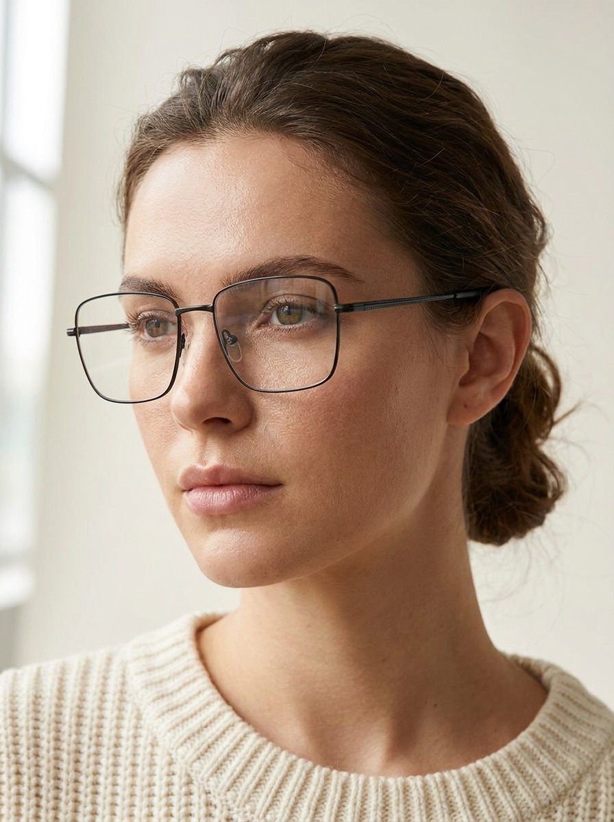Model wearing Lenny glasses