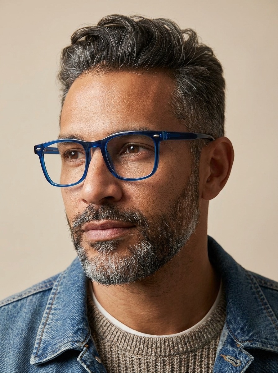 Model wearing Lilly glasses