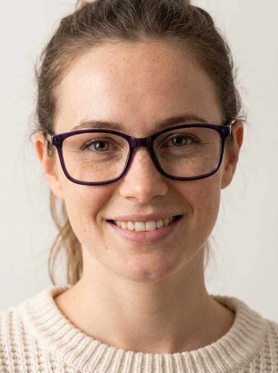 Model wearing Lina glasses