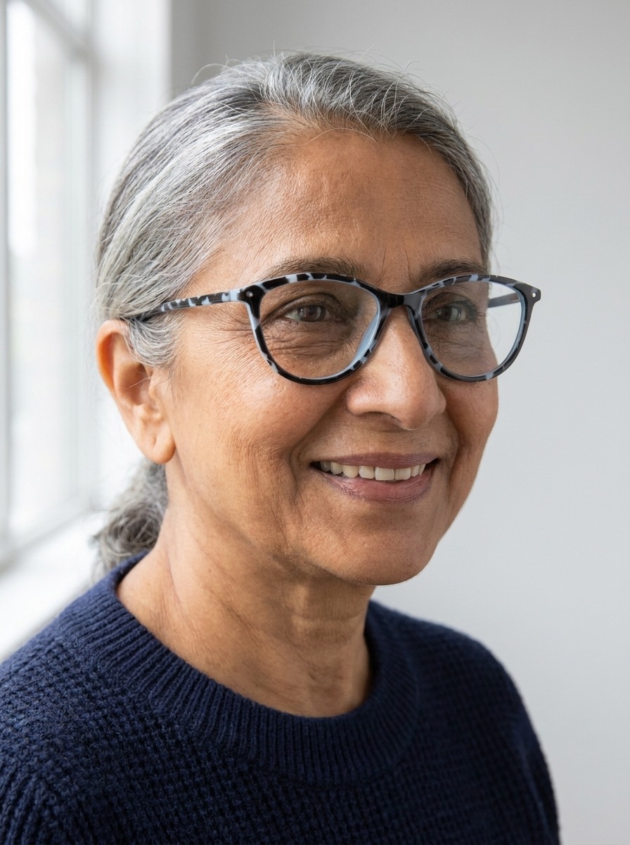 Model wearing Lola glasses