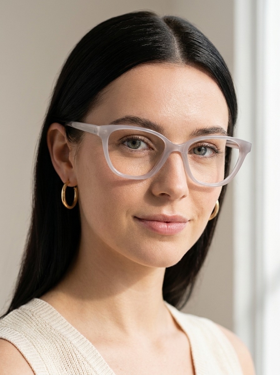 Model wearing Lottie glasses