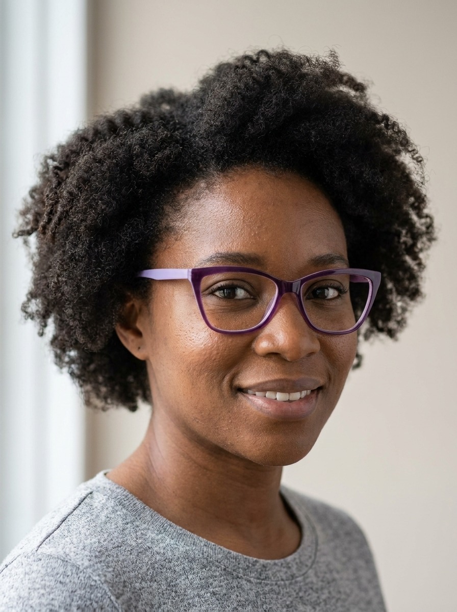 Model wearing Maggie glasses
