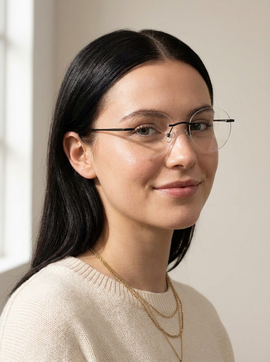 Model wearing Marcel glasses