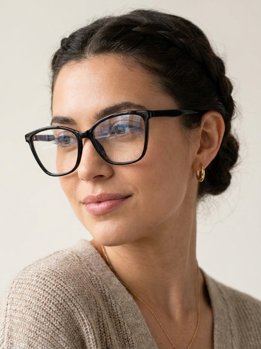 Model wearing Maria glasses