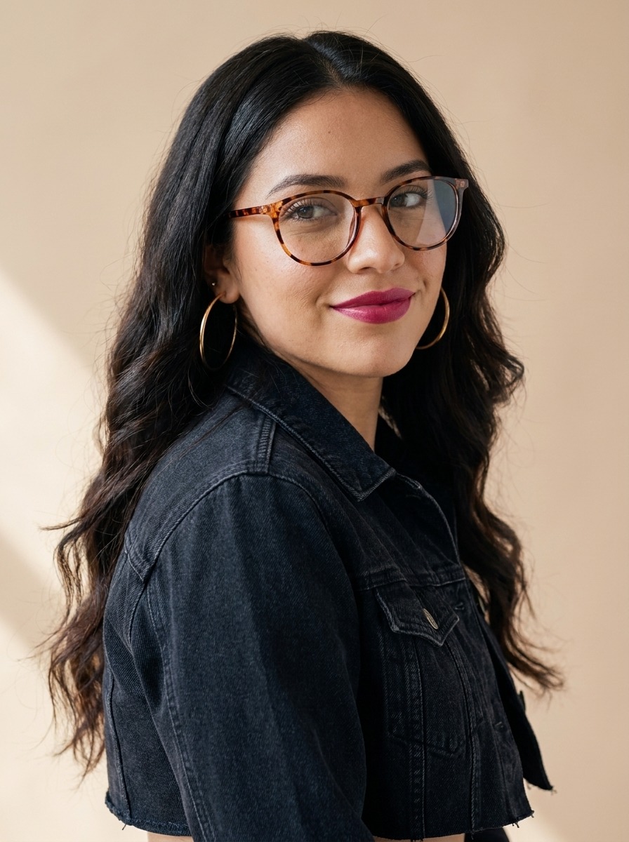 Woman wearing Milo glasses